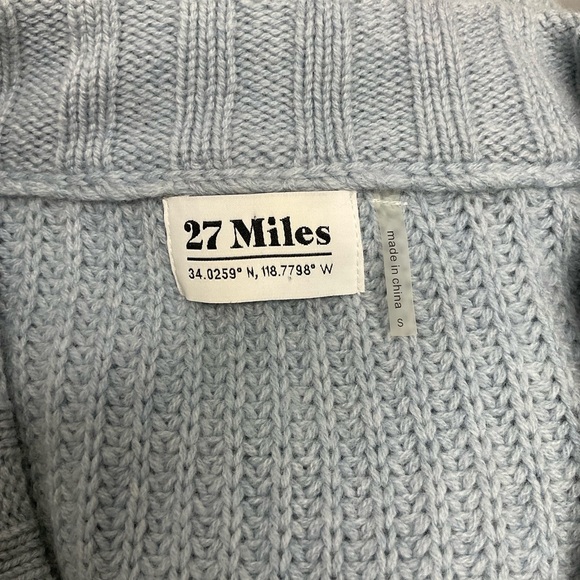 27 Miles Revolve Olive Sweater Size Small Color Mist Wool-Cashmere Coastal Chic - Picture 10 of 12